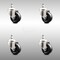 Service Caster 3 Inch 316SS Soft Rubber Wheel Swivel 1/2 Inch Threaded Stem Caster Set SCC SCC-SS316TS20S314-SRS-121315-4 - alternate 1